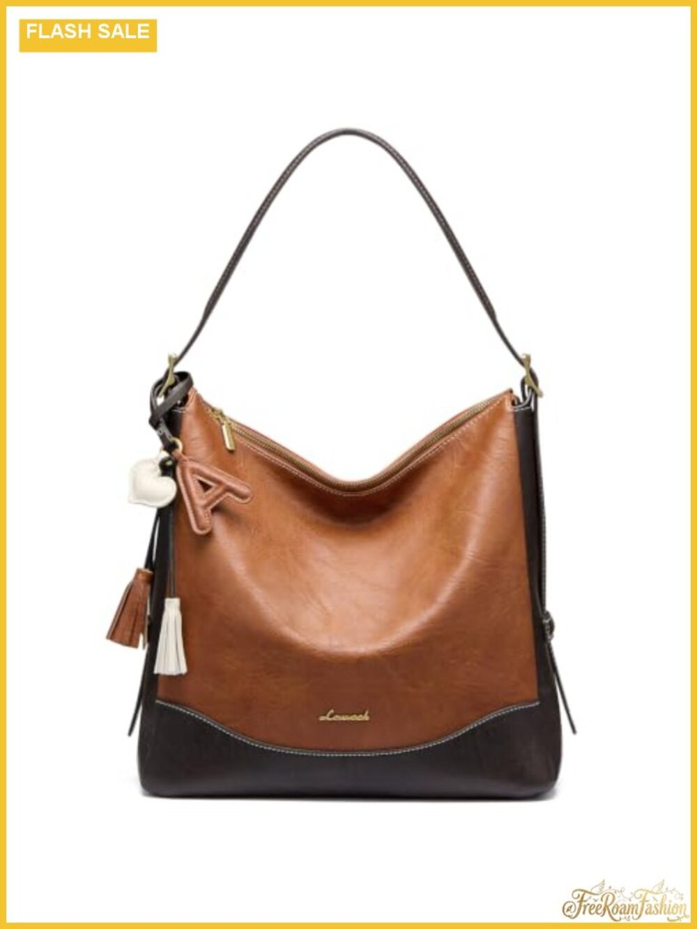 LOVEVOOK Hobo Bag Women Crossbody Vegan Leather Shoulder Handbag with Initial